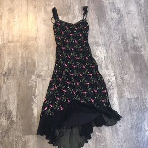 Floral Black Dress